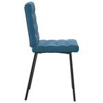 vidaXL Chaises à manger lot de 4 Bleu Velours