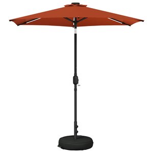 vidaXL Parasol de jardin avec lumières LED et base 230 x 230 cm
