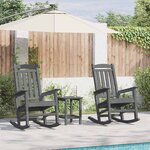 vidaXL Chaise Berçante de Jardin 2 Pièces Gris clair 70 x 92 x 108 cm
