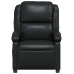 vidaXL Fauteuil inclinable Noir Similicuir