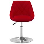 vidaXL Chaises pivotantes à manger lot de 6 Rouge bordeaux Velours