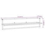 vidaXL Porte-serviettes Noir 95x25x22 cm Fer