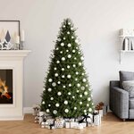 vidaXL Ensemble de boules de Noël 100 Pièces Blanc