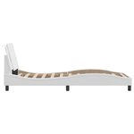 vidaXL Cadre de lit avec LED sans matelas blanc 90x190 cm