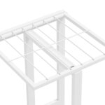 vidaXL Support pour plantes 4 niveaux 43x22x76 cm Blanc Métal