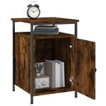 vidaXL Table de chevet chêne fumé 40x42x60 cm bois d'ingénierie