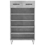 vidaXL Armoire à chaussures gris béton 60x35x105 cm bois d'ingénierie