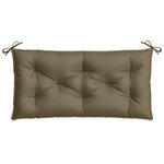 vidaXL Coussins de banc de jardin lot de 2 taupe mélangé tissu