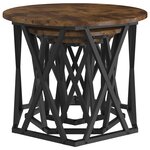 Tables d'appoint vidaXL 3 Pièces Chêne fumé en bois reconstitué