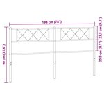vidaXL Tête de lit métal blanc 193 cm