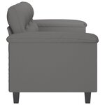 vidaXL Canapé à 3 places Gris foncé 180 cm Tissu microfibre