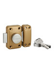THIRARD - Verrou à bouton Transit 2 pour porte d'entrée  cylindre 75mm  4 clés  époxy or