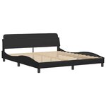 vidaXL Cadre de lit sans matelas Zadar noir 180x200 cm similicuir
