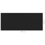 vidaXL Tapis de tente 250x600 cm Noir