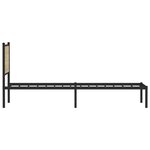 vidaXL Cadre de lit en métal sans matelas chêne sonoma 90x190 cm