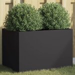 vidaXL Jardinière noir 62x40x39 cm acier laminé à froid