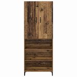 vidaXL Haut Armoire Bois Ancien 69 5 x 34 x 180 cm Bois d'ingénierie