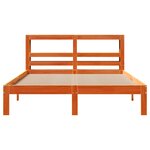 vidaXL Cadre de lit sans matelas cire marron 135x190cm bois pin massif