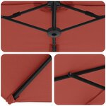 vidaXL Parasol cantilever de jardin Couleur terre cuite