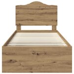 vidaXL Cadre de lit Chêne artisan 75 x 190 cm Pin massif