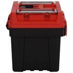 vidaXL Ensemble de boîte à outils 2 Pièces Noir et rouge Polypropylène