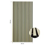 4 Panneaux muraux 60x120 bois crème acoustiques