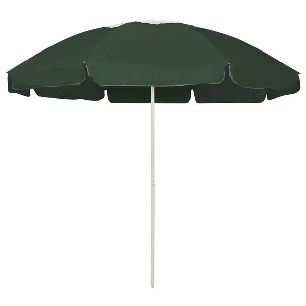 vidaXL Parasol de plage vert 240 cm