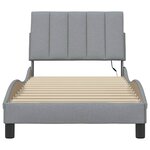 vidaXL Cadre de lit sans matelas gris clair 80x200 cm tissu