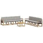 vidaXL Ensemble de canapés d'extérieur 9 pc Blanc et gris clair