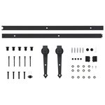 vidaXL Porte coulissante quincaillerie Aluminium et verre ESG 76x205cm