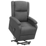vidaXL Fauteuil Gris foncé Tissu