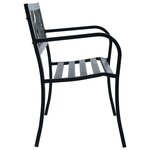 vidaXL Banc de jardin 125 cm Noir Acier