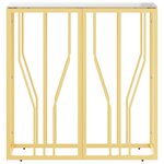 vidaXL Table console doré 70x30x70 cm acier inoxydable et verre