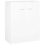 vidaXL Buffet blanc 60x30x75 cm bois d'ingénierie