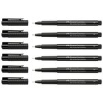 Feutre encre de chine PITT artist pen Pointe SuperFine 0 3 mm Noir x 6 FABER-CASTELL