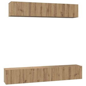 vidaXL Ensemble meuble TV 5 Pièces Chêne artisanal Bois d'ingénierie