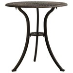 Ensemble de bistro jardin meuble extérieur terrasse 3 pièces aluminium coulé bronze 02_0013506