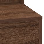 vidaXL Bureau de Maquillage avec Lumières LED - Chêne Marron - 50x41x135 cm