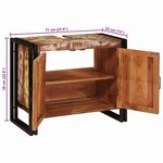 vidaXL Meuble sous-vasque de salle de bain Bois récupéré massif  fer