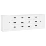 vidaXL Buffets 3 Pièces Blanc Bois d'ingénierie