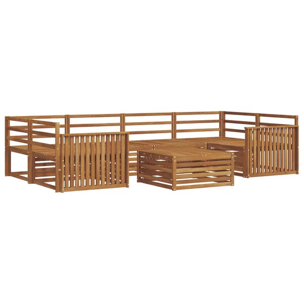 vidaXL Ensemble de canapés d'extérieur 7 Pièces Naturel