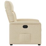 vidaXL Fauteuil inclinable Crème Tissu