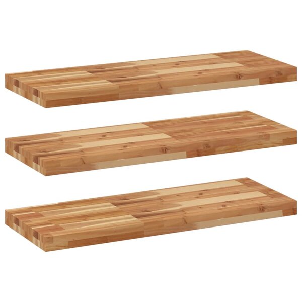 vidaXL Étagères flottantes 3 Pièces 80x30x4 cm acacia massif à l'huile