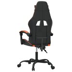 vidaXL Chaise de jeu pivotante Noir et orange Similicuir
