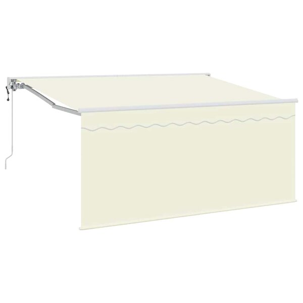 vidaXL Auvent Rétractable Crème 300 x 200 cm Polyester et Aluminium