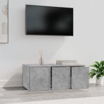 vidaXL Meuble TV Gris béton 80x34x30 cm Bois d'ingénierie