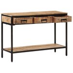 vidaXL Table console 100x35x70 cm bois de manguier massif brut