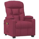 vidaXL Fauteuil de massage Rouge bordeaux Tissu
