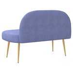 vidaXL Banc rembourré avec dossier Bleu jean 110 x 60 x 76 cm