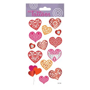 Tatouages temporaires - Coeurs - Dorures